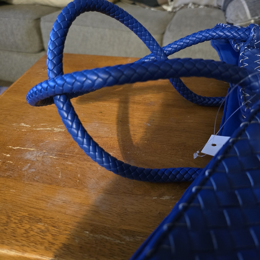 Blue Woven Tote Bag - Picture 6 of 9